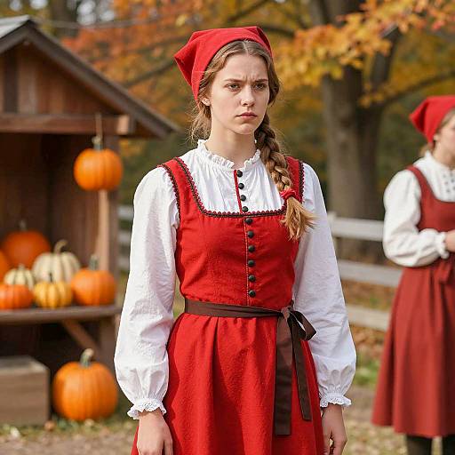 Oktoberfest Vibes in Red Costume