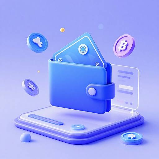 Futuristic Digital Wallet with Tokens