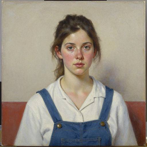 Serene Woman in Oil Painting