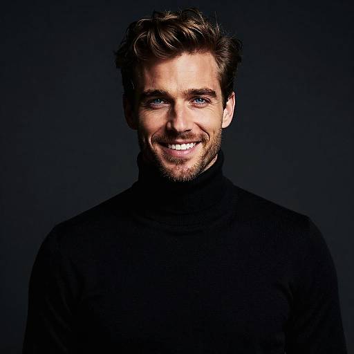 Portrait of Handsome Blue-Eyed Man