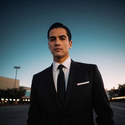 Man in Classic 40s Suit with Slicked Back Hair