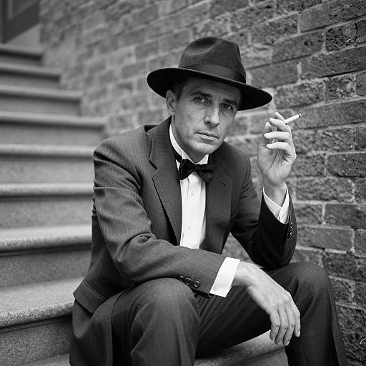 Elegant Man in Vintage Setting