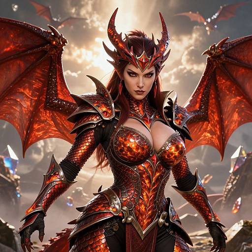 Fiery Dragon Queen in Battle