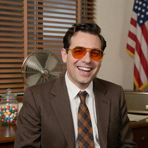 Mid-20th Century Office Portrait