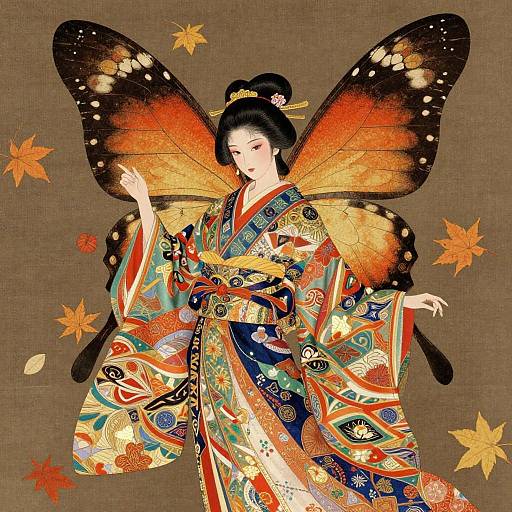Elegant Ageha with Butterfly Wings
