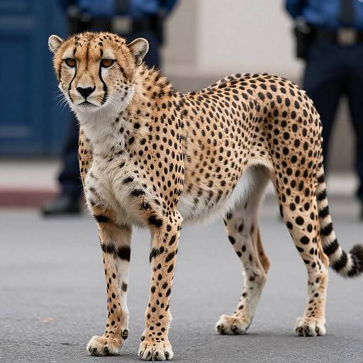 Hyper Realistic Muscular Anthro Cheetah Officer