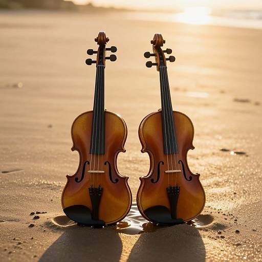 Surreal Violins at Golden Hour