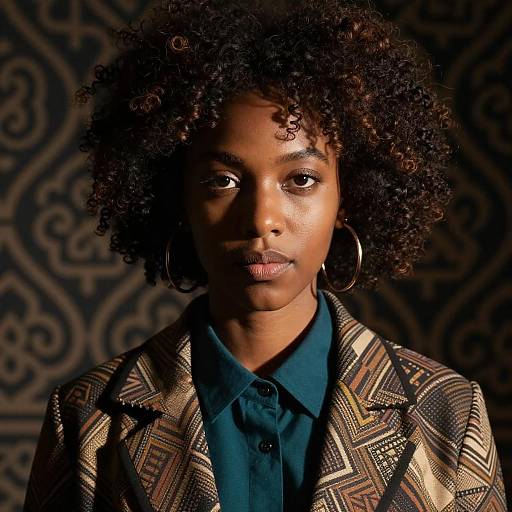 Elegant Portrait of African Descent Woman