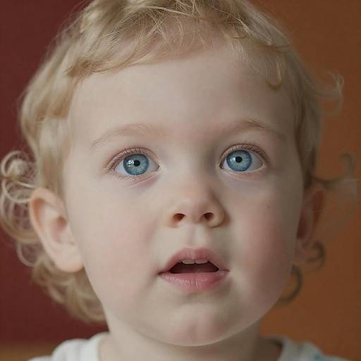 Intense Curiosity: Child's Close-Up Portrait