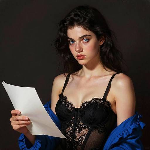 Striking Young Woman in Dramatic Light