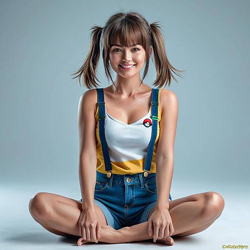 Detailed Portrait of Smiling Girl