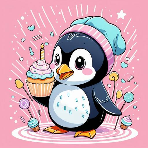 Chibi Penguin Bakery in Vibrant Pastels