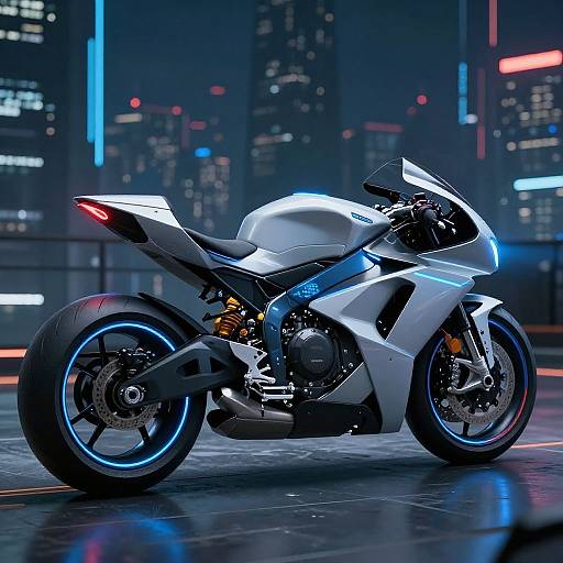 Futuristic Cyberpunk Cafe Racer