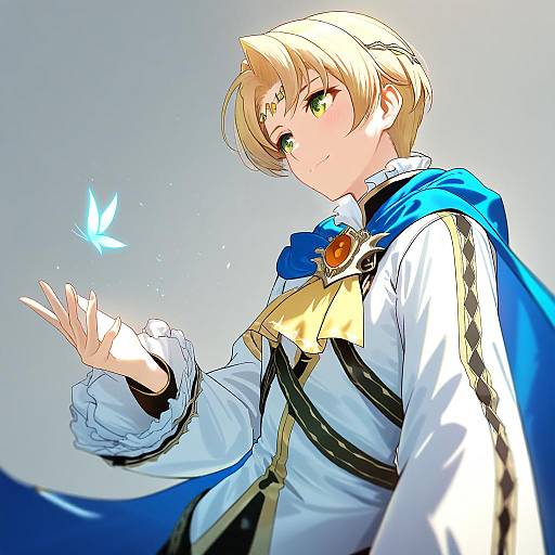 Illustration of Alfred (fire emblem), fire emblem in the style of Solar (happymonk)