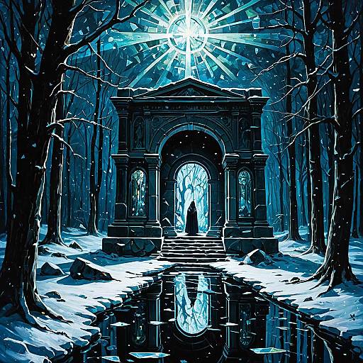 Moonlit Icy Crypt with Oracle
