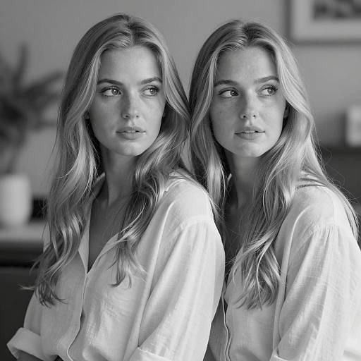 Black-and-White Portrait of Friendship