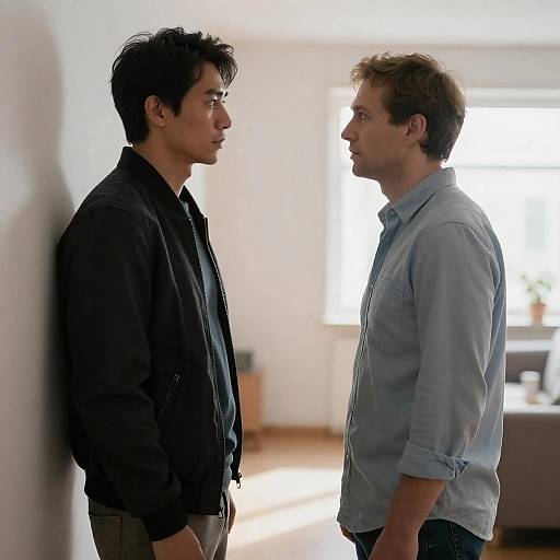 Tense Standoff: Two Men Face Off