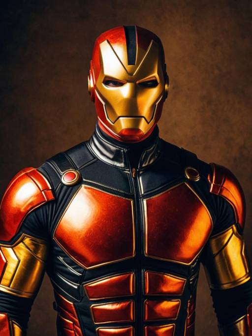 Man in Heat Man Cosplay Costume