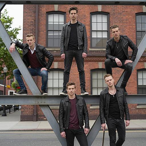 Dynamic Urban Scene with Young Men