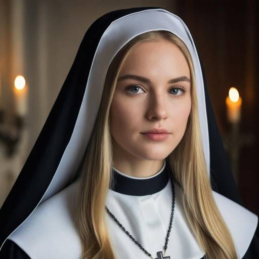 Serene Portrait of a Nun in Habit