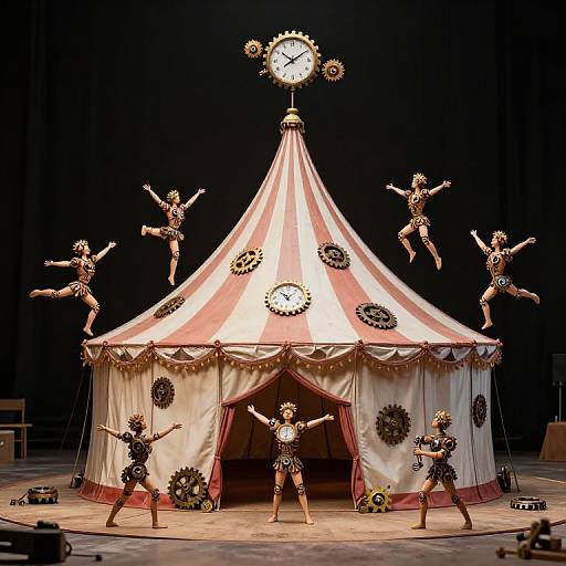 Miniature Circus of Clockwork Acrobats