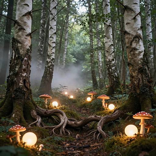 Whimsical Fairy Tale Forest Clearing