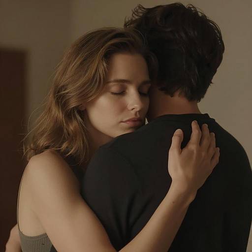 Intimate Embrace in Warm Lighting