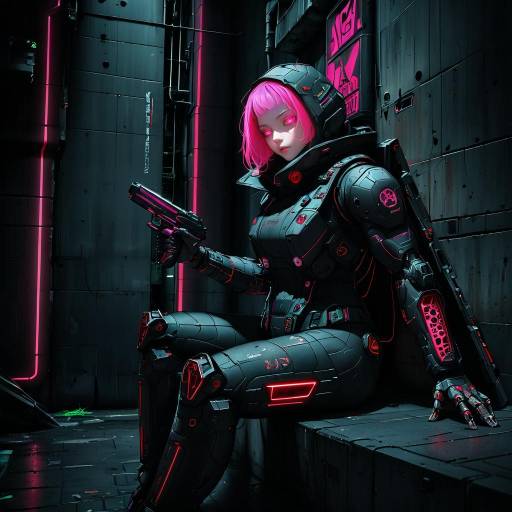 Neon Cyberpunk Rogue Operative Art