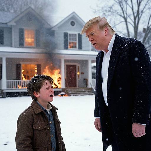 Home Alone Scene with Kid Trump