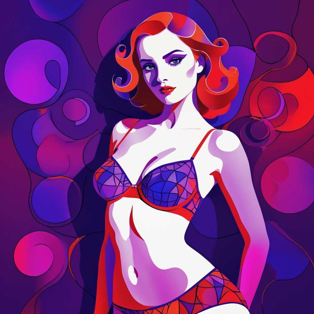 Neon Elegance: Lingerie Inspired by Klee