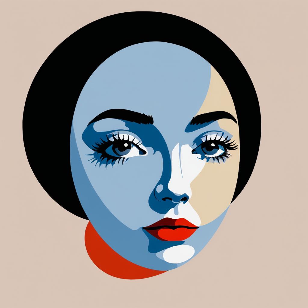 Woman's Face in Gottlieb's Style Art