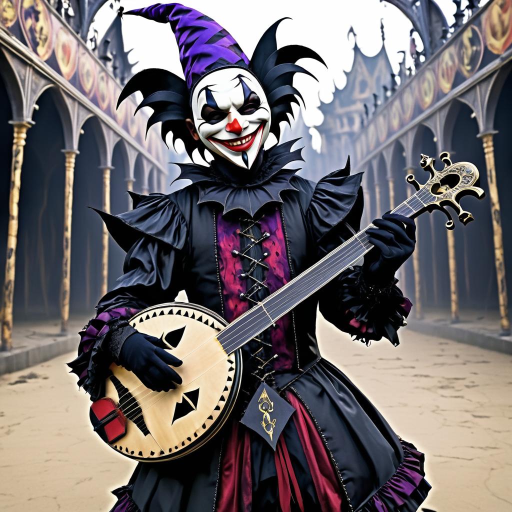 Sinister Jester in a Desolate Carnival