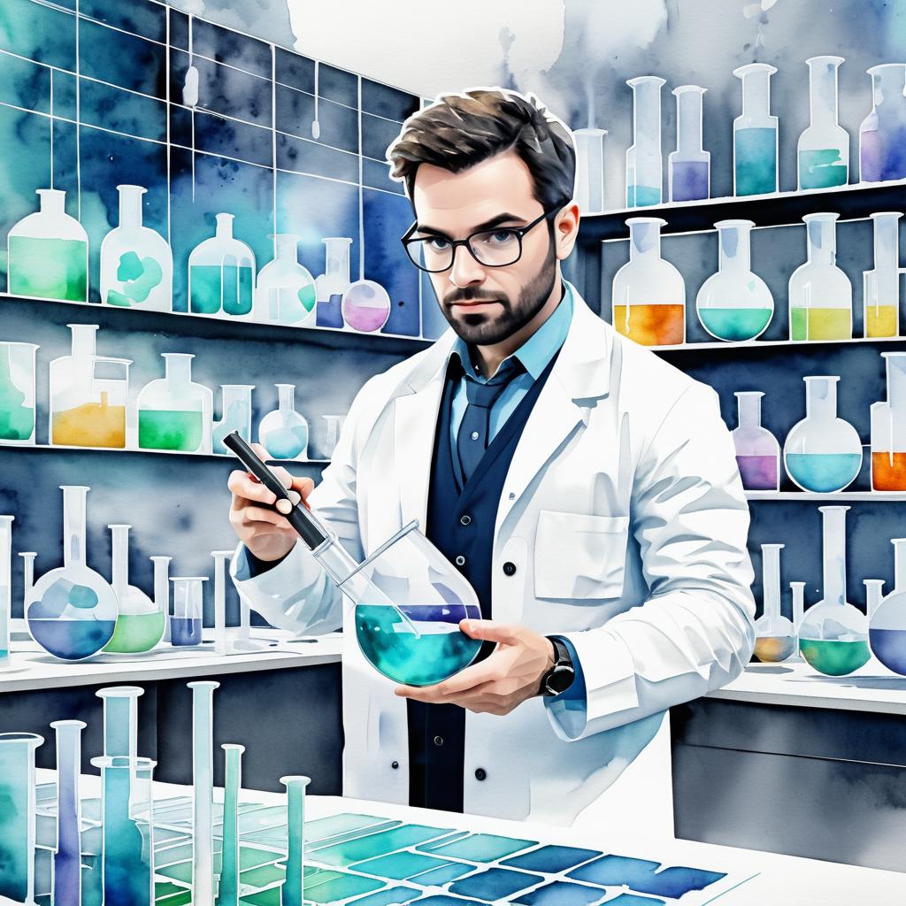 Expressive Scientist in Modern Lab