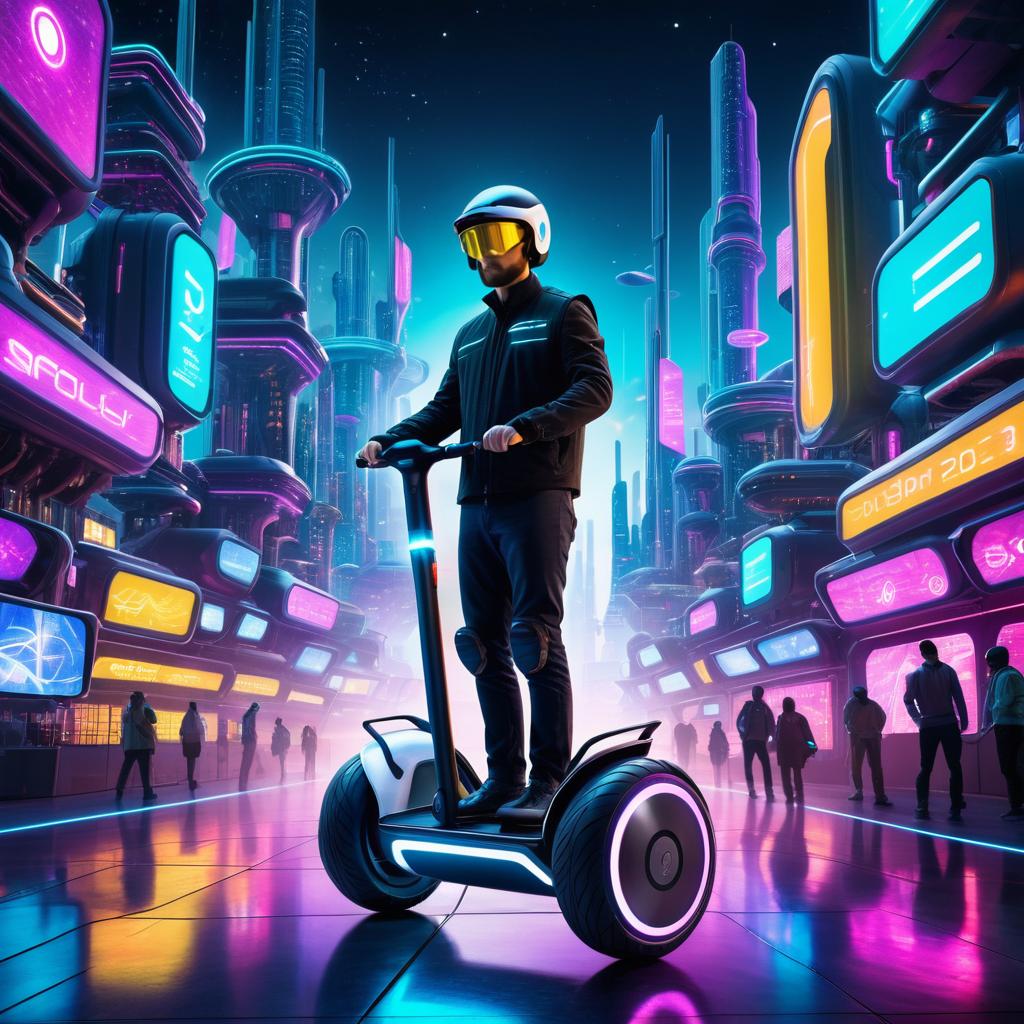 Futuristic Segway Testing in a Space Colony