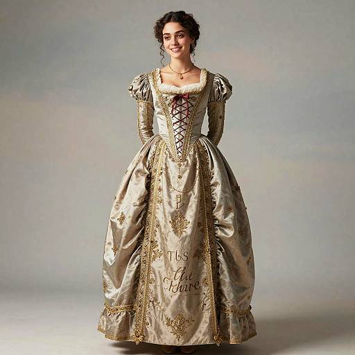 Victorian Era Girl in Noble Dress