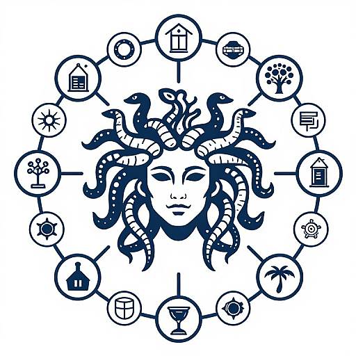 Medusa Tree Patent Logo Vector