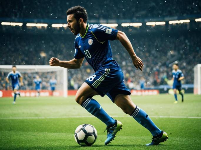 Dynamic Soccer Player Background Wallpaper