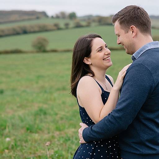 Joyful Surrey Hills Engagement Embrace