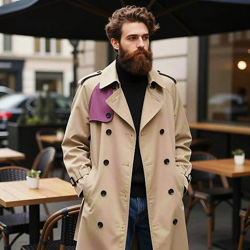 Fashion Blogger with Full Beard Style