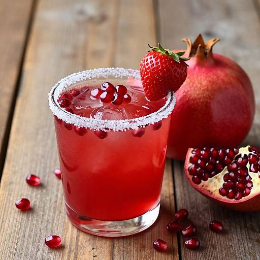 Vibrant Red Pomegranate Cocktail