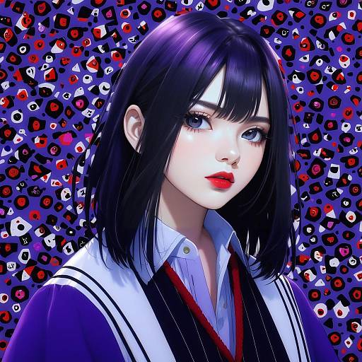 Illustration of Amano maya, persona in the style of Roke (taikodon)