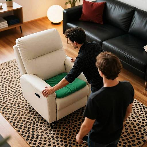 Modern Living Room Overhead Scene