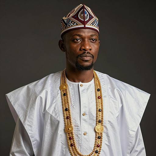 Regal African Man in Traditional Attire