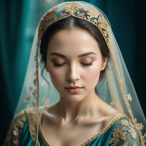 Serene Veiled Portrait of a Young Woman