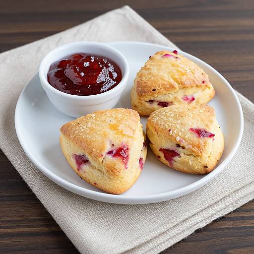 Golden Buttermilk Scones with Jam