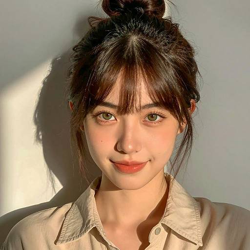 Portrait of a Young Woman in Sunlight