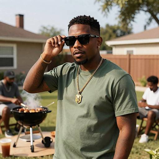 Realistic Beetle Rapper at Backyard BBQ