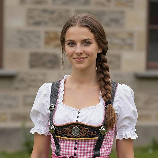 Young Woman in Traditional Bavarian Costume