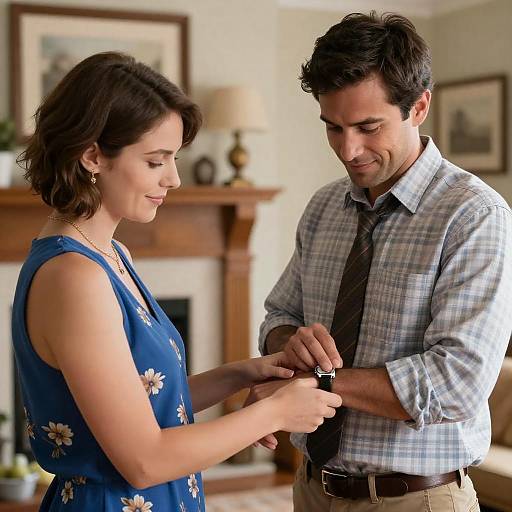 Warm Moment in Cozy Living Room
