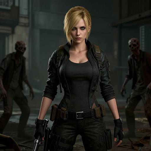 Blonde Girl in Post-Apocalyptic Tactical Gear